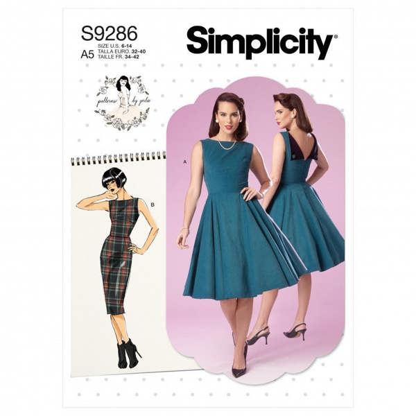 Simplicity Sewing Pattern 9286, Dresses, Vintage Style for Women, A5 (6-8-10-12-14) - Intermediate
