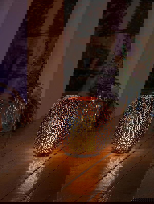 Luxform Solar Coco Metal Flame Effect Table Light 2Pk