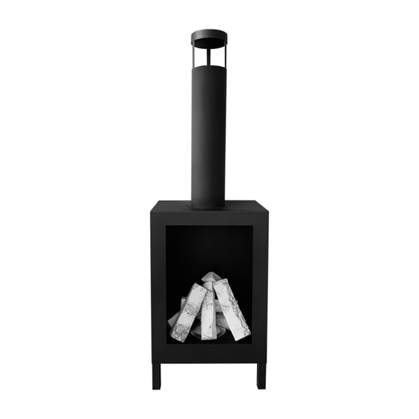 BIOFireplacesGMT Freestanding Bio Fireplace Kozen Black Matt Ventless