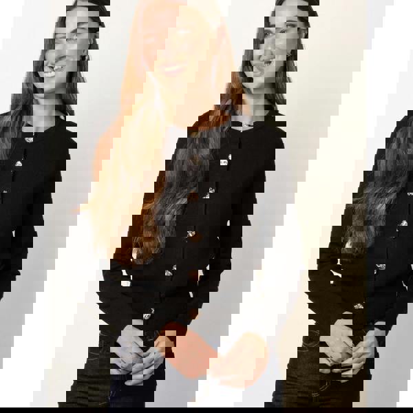 Blue Vanilla Gold Buttons Cardigan