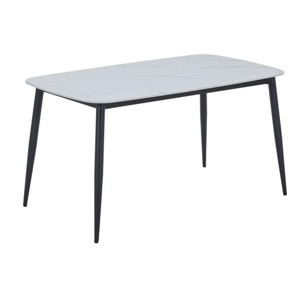Core Products Aspen Rectangular Dining Table, White Sintered Stone
