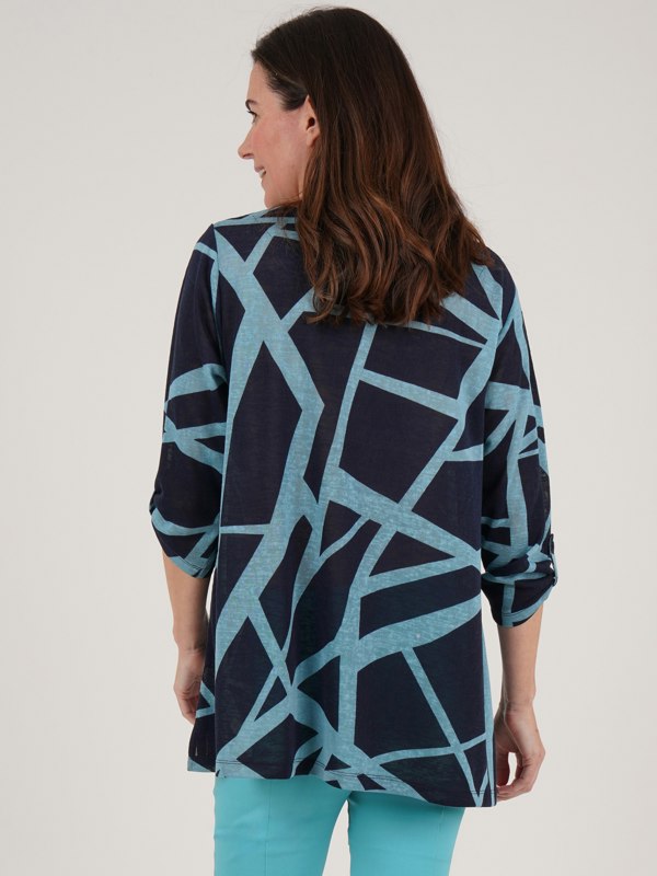 TIGI-Wear Zig-zag All-over Print Tunic