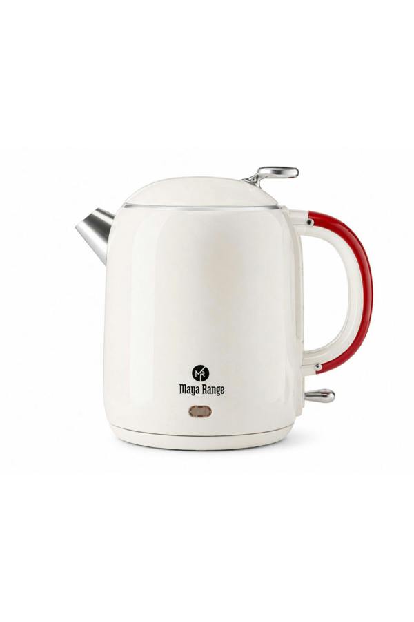 Dyzi 1L Electric Kettle Cordless Stainless Steel White 2200W