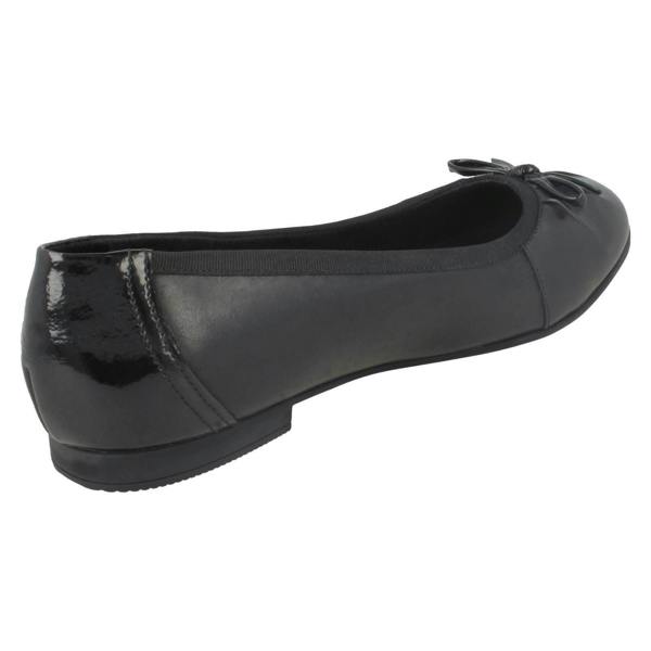Start-rite Girls Angry Angels By Startrite Bow Trim School Shoes Ballerina