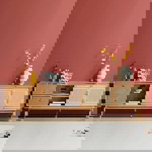 Haygashen Rattan TV Stand, Oak-Weilai Concept-Weilai Concept