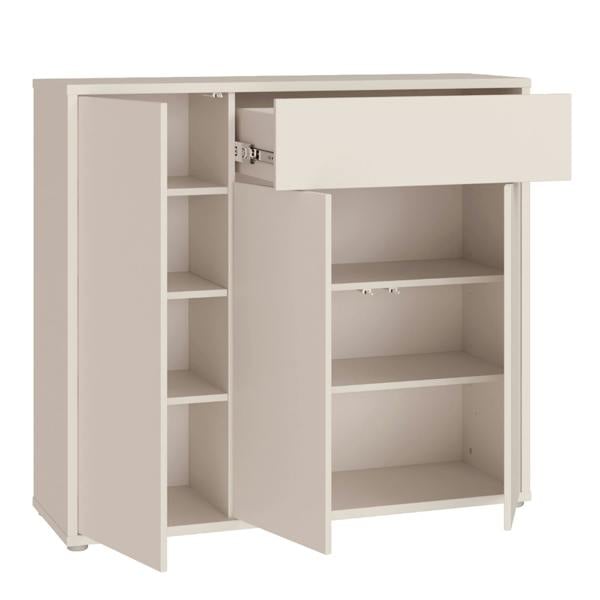 Furniture To Go Alice Springs Sideboard with 3 Doors Push-to-Open & 1 Drawer Push-to-Open in Sand