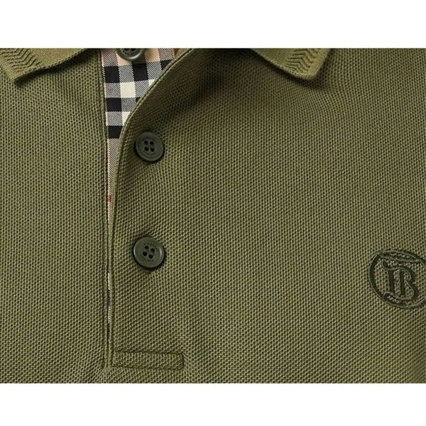 Burberry Branded Circle Logo Polo Shirt - Olive