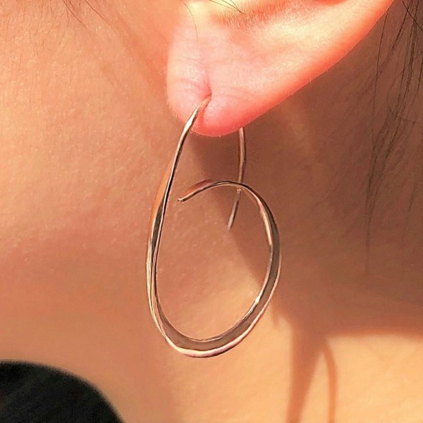 Tapered Sterling Silver Hoop Earrings - Otis Jaxon Silver Jewellery