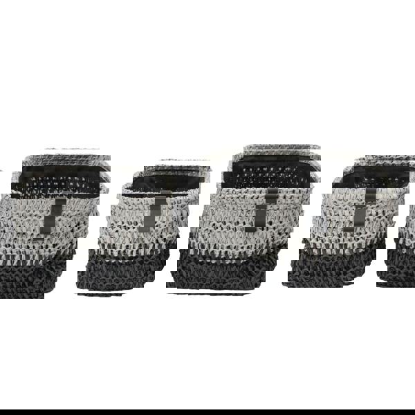 JVL Kenzi Square Fabric Storage Baskets for Home Organisation, Set of 2