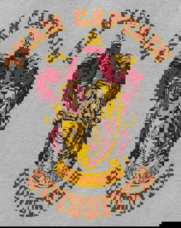 Harry Potter Girls Grey Gryffindor House Crest Short Sleeved T-Shirt