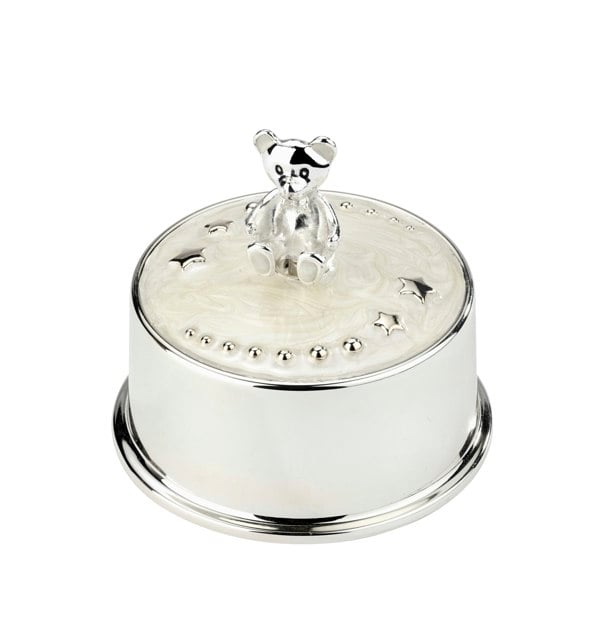 Arthur Price Bambino 'Teddy Bear' Silver Plated Music Box Luxury Children's Gift