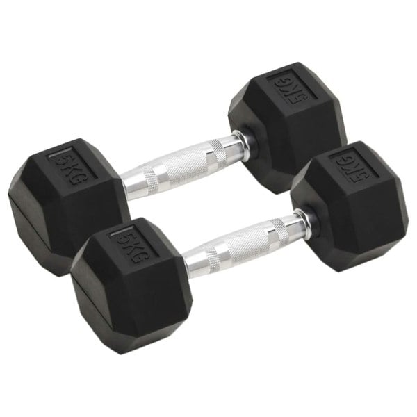 Berkfield Dumbbells 2 pcs 10 kg Cast Iron