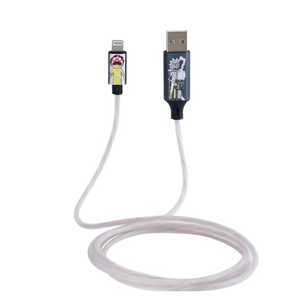 Lazerbuilt | Rick and Morty USB to Lightning Charging & Data Sync Cable With Flowing Night 1.2M