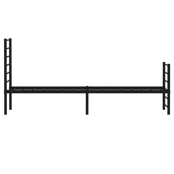 Berkfield Metal Bed Frame with Headboard and Footboard Black 90x190 cm 3FT Single