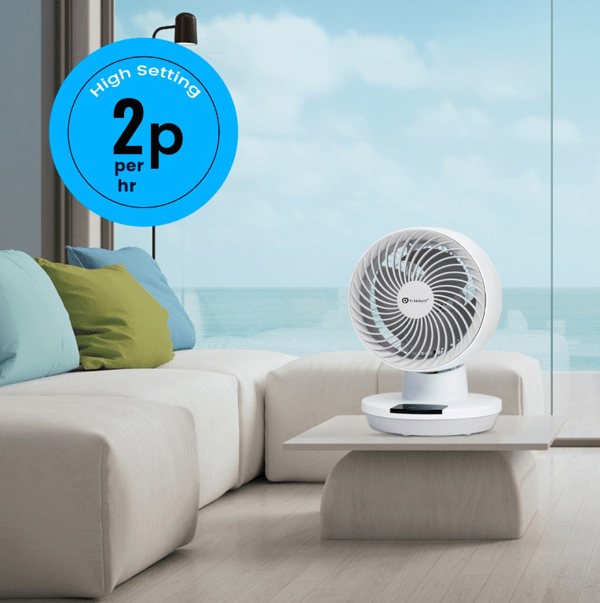 PureMate 8-Inch Air Circulator Fan with Oscillation and Timer