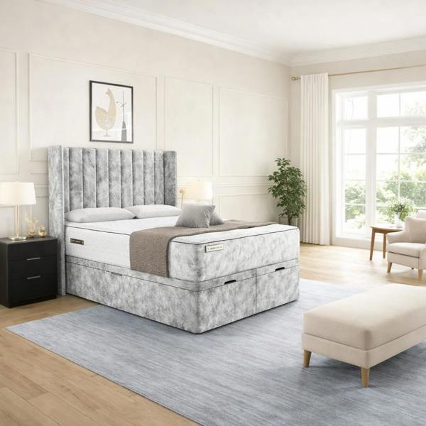 Great British Beds Sapphire Winged Divan Ottoman Bed