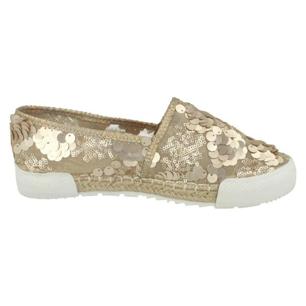Savannah Ladies Savannah Flat Sequin Espadrilles