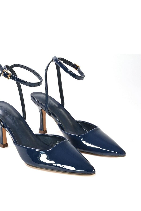 XY LONDON Pointed Toe Stiletto Heels With Ankle Strap