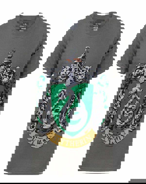 Harry Potter Boys Black Slytherin Crest Short Sleeved T-Shirt