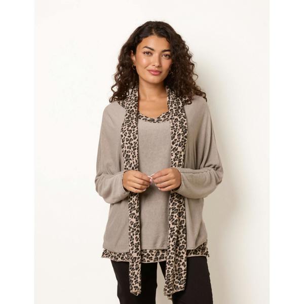 Blue Vanilla Scarf Leopard 3 in 1 Top