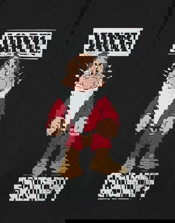 Disney Snow White & The Seven Dwarfs Mens Black Warning Grumpy Short Sleeved T-Shirt