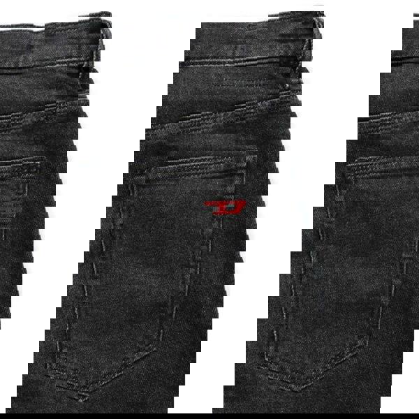 Diesel Mens D-Viker Washed Denim Jeans - Black - 