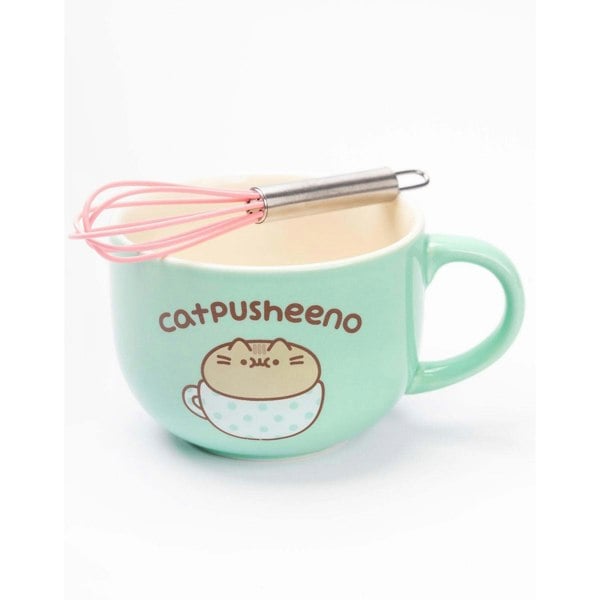 Pusheen Catpusheeno Mug and Stencil Set - Turquoise/Pink