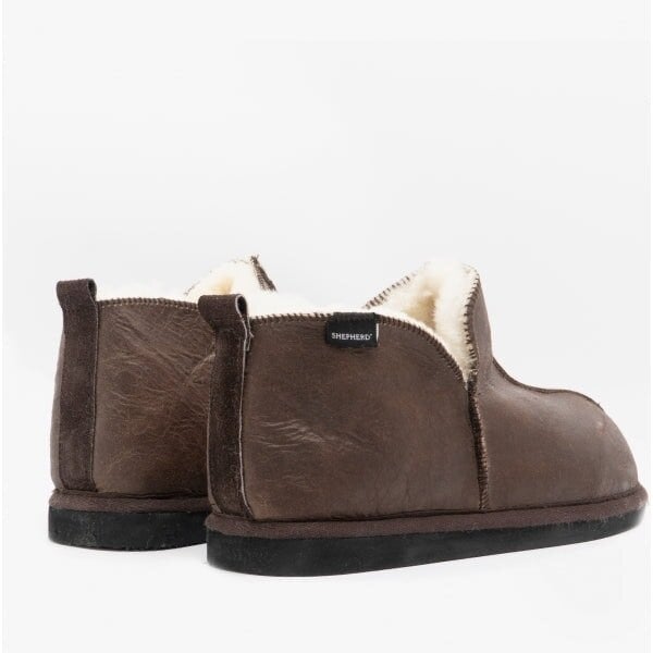 Shepherd ANTON Mens Sheepskin Slipper Boots Oiled Antique