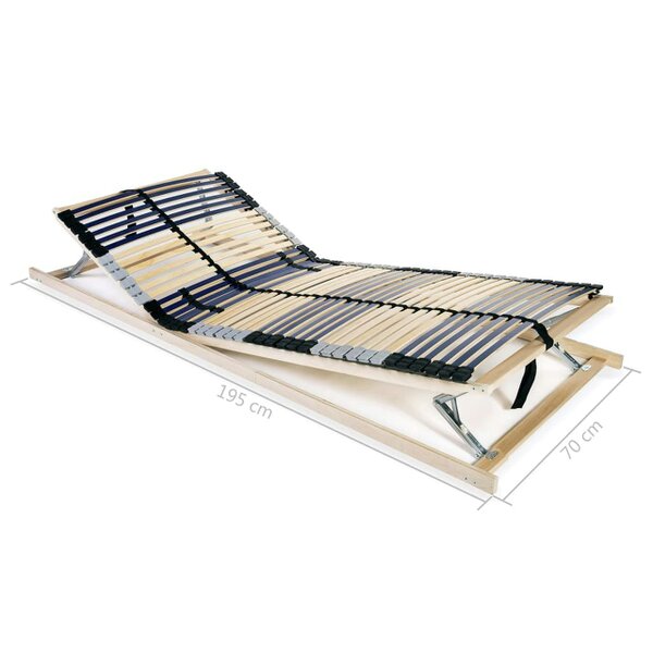Berkfield Slatted Bed Base with 42 Slats 7 Zones 70x200 cm