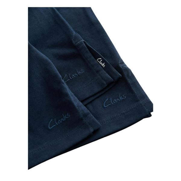 Clarks Boys Embroidered Logo Relaxed Fit T-Shirt (Pack of 3) - Navy - 