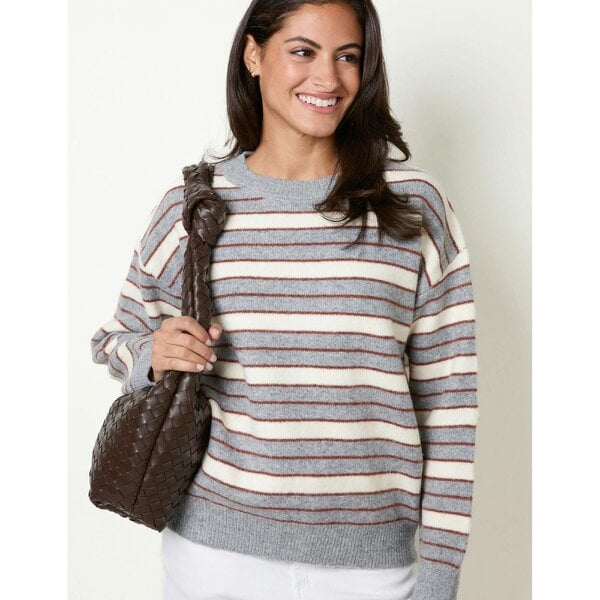 Blue Vanilla Striped Knit Jumper