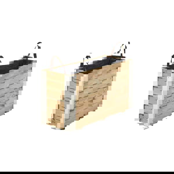 Cerland Bambou Garden Planter 80cm x 30cm 72L Modern Garden Wooden Trough