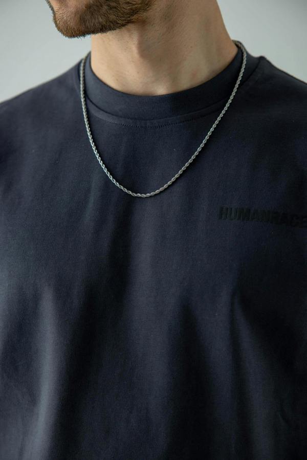 SVNX Rope Chain Necklace & Bracelet Set in Silver