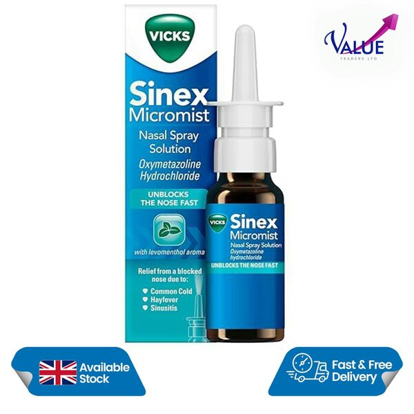 Vicks Sinex Micromist Decongestant Nasal Spray, 15ml