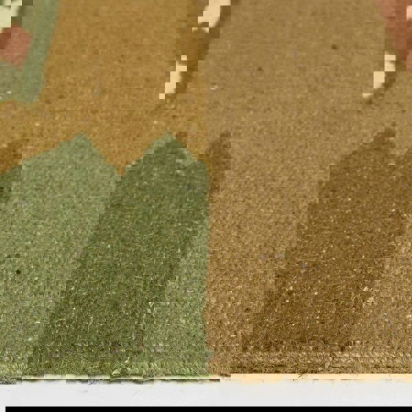 HOMESCAPES Lundi Orange & Green Kilim Cotton & Jute Rug