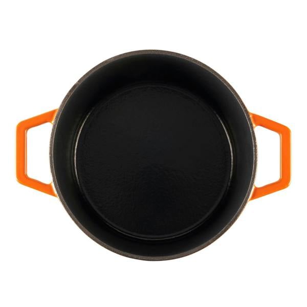 Cooks Professional 20cm Cast Iron Casserole | Orange