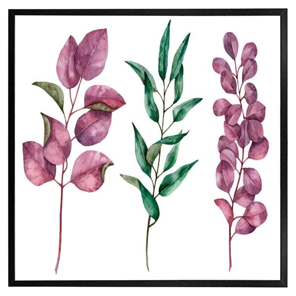 Benjamin Tate Design Purple & green leaves (Picture Frame)