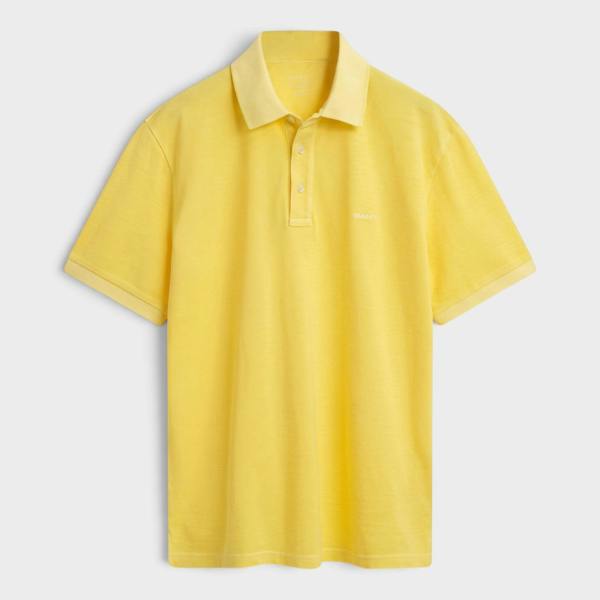 GANT Logo Polo Shirt Banana Yellow