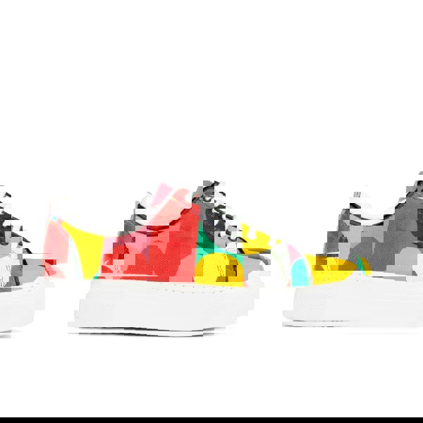 Embassy London Camila - Groovy - Women's platform sole leather lace-up trainer