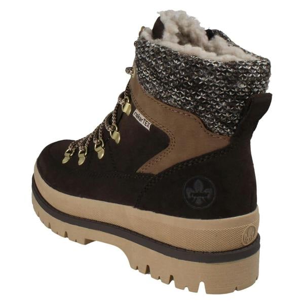 Rieker Ladies Rieker TEX Warm Lined Platform Ankle Boots Y6210