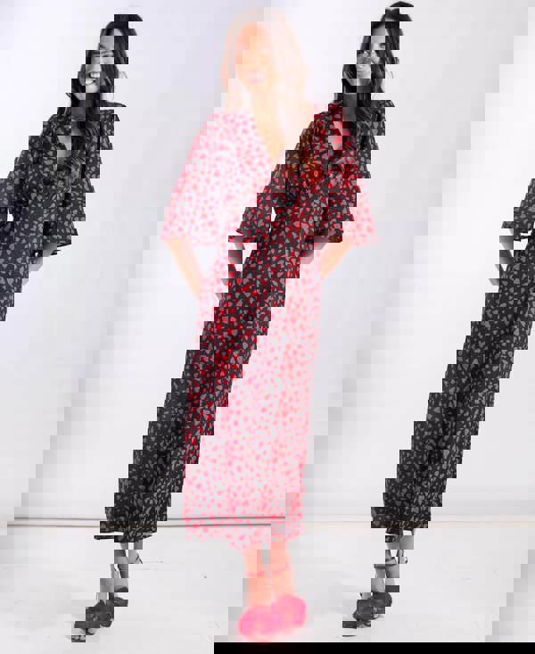 Red Valentines Date Midi Dress