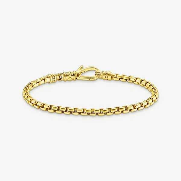 THOMAS SABO Venezia 4mm Gold Plated Chain Bracelet A2186-413-39