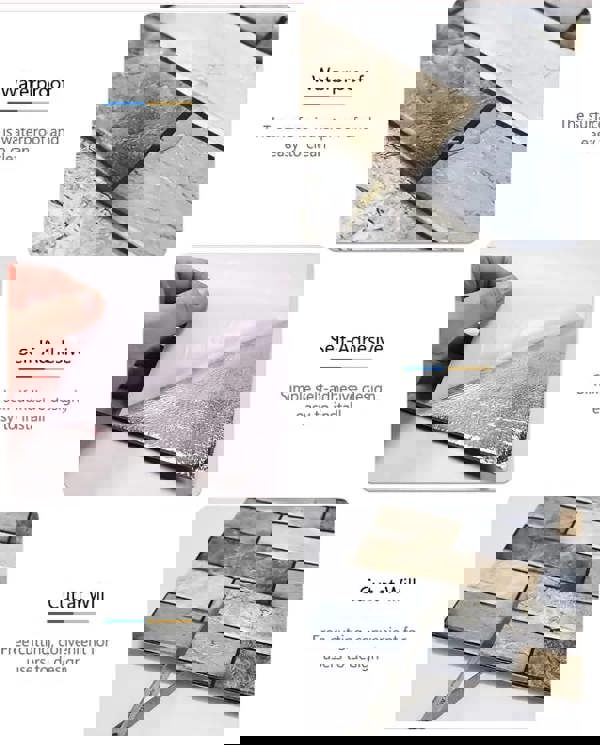 ANYHOUZ 10pcs Orange Vinyl Wall Tile Textured Brick Pattern 3D Waterproof