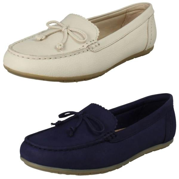 Clarks Ladies Clarks Slip On Moccasins Elliotte Sail