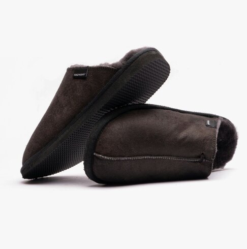 Shepherd HUGO Mens Sheepskin Mules Black
