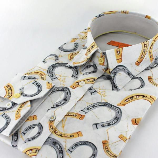 ORNATE HORSESHOE COLLECTION WOMENS  PRINT SHIRT - Premium Men's Patterned Shirt by Claudio Lugli | Bold Design, Tailored Fit, Best Printed Shirts