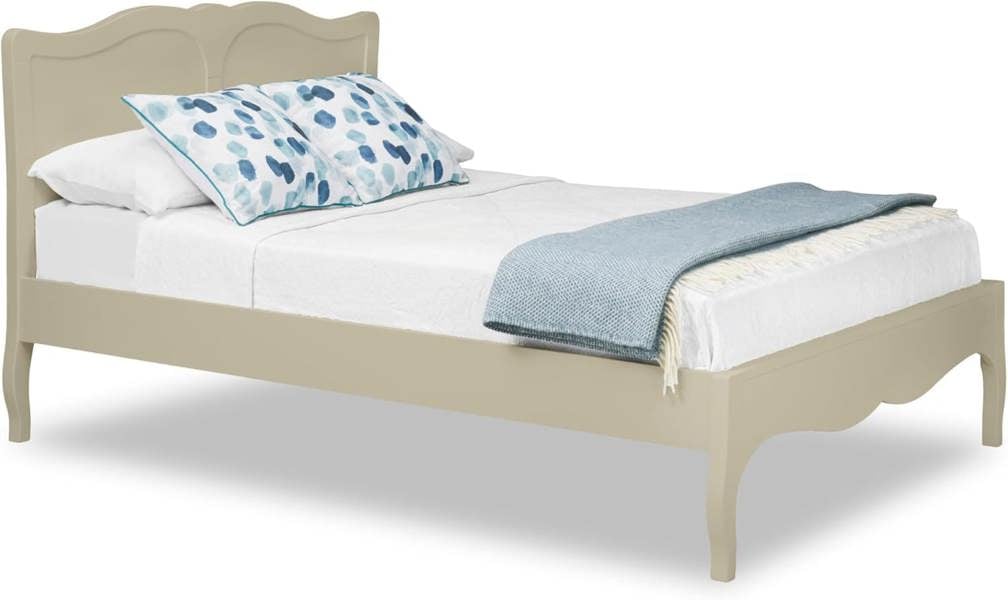 Romance Wooden Bed Frame. Oatmeal Cream French Style Bed Double 4ft6 King 5ft
