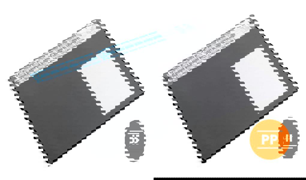 Durable Calendar Desk Mat Clear Overlay Notes Protector Pad | 65x48 cm | Black