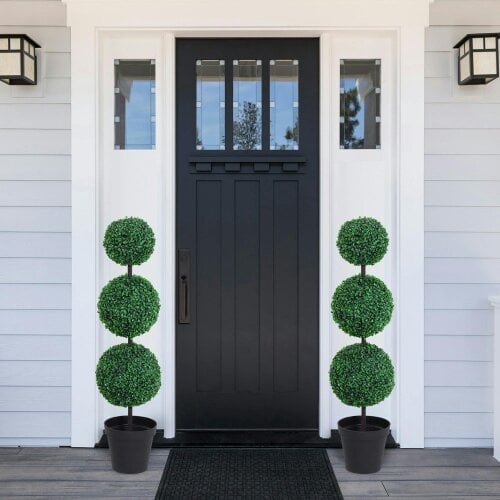 Wyld Haus Virova Artificial Green Honeysuckle Flower Plant With Curved Stems In Pot For Indoor Use