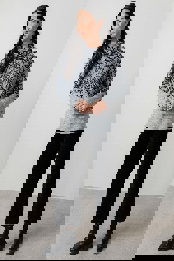 Lily & Me Relaxed Everyday Cowl Neck Jumper Grey